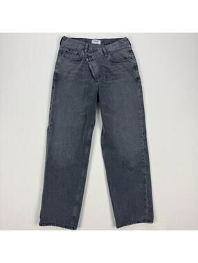 Agolde Criss Cross Jeans Black Straight Leg